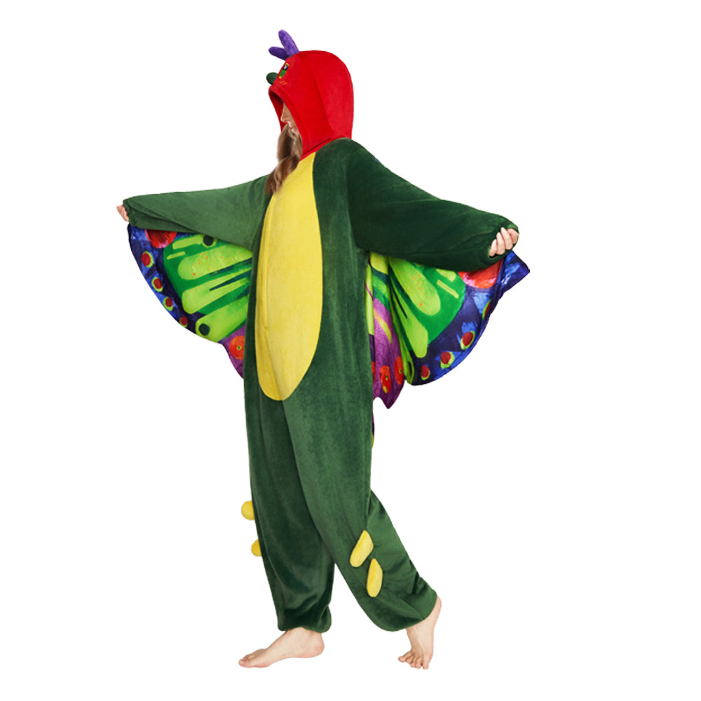 OLAOLA Butterfly Pajamas Animals Onesie Plush Warm Home One Piece For Adult Unisex Halloween Costume