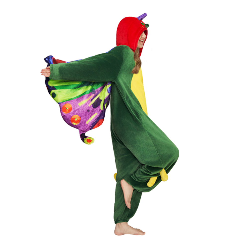 OLAOLA Butterfly Pajamas Animals Onesie Plush Warm Home One Piece For Adult Unisex Halloween Costume