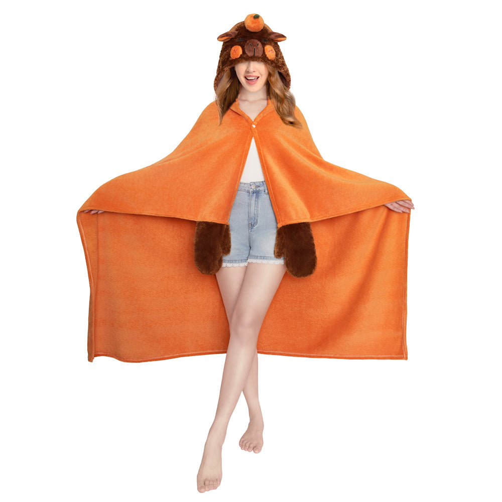   OLAOLA Capybara Air Conditioning Blanket Animals Onesie Plush Warm Home One Piece For Adult Unisex