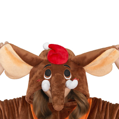 OLAOLA Elephant Pajamas Animals Onesie Plush Warm Home One Piece For Adult Unisex Halloween Costume