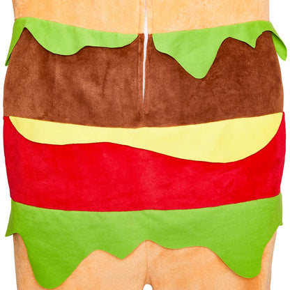 OLAOLA Hamburger Capybara Pajamas Animals Onesie Plush Warm Home One Piece For Adult Unisex Halloween Costume