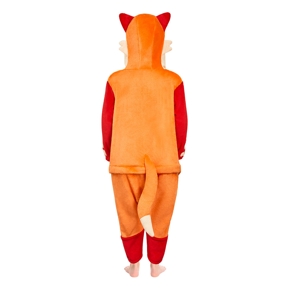   OLAOLA Kids Fox Pajamas Animals Onesie Plush Cozy One Piece Sleepwear Halloween Christmas Suit