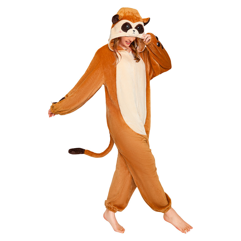  OLAOLA Meerkat Pajamas Animals Onesie Plush Warm Home One Piece For Adult Unisex Halloween Costume