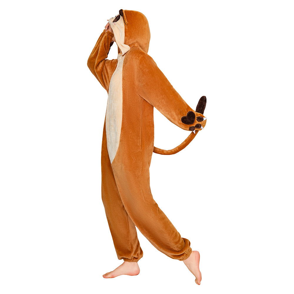  OLAOLA Meerkat Pajamas Animals Onesie Plush Warm Home One Piece For Adult Unisex Halloween Costume