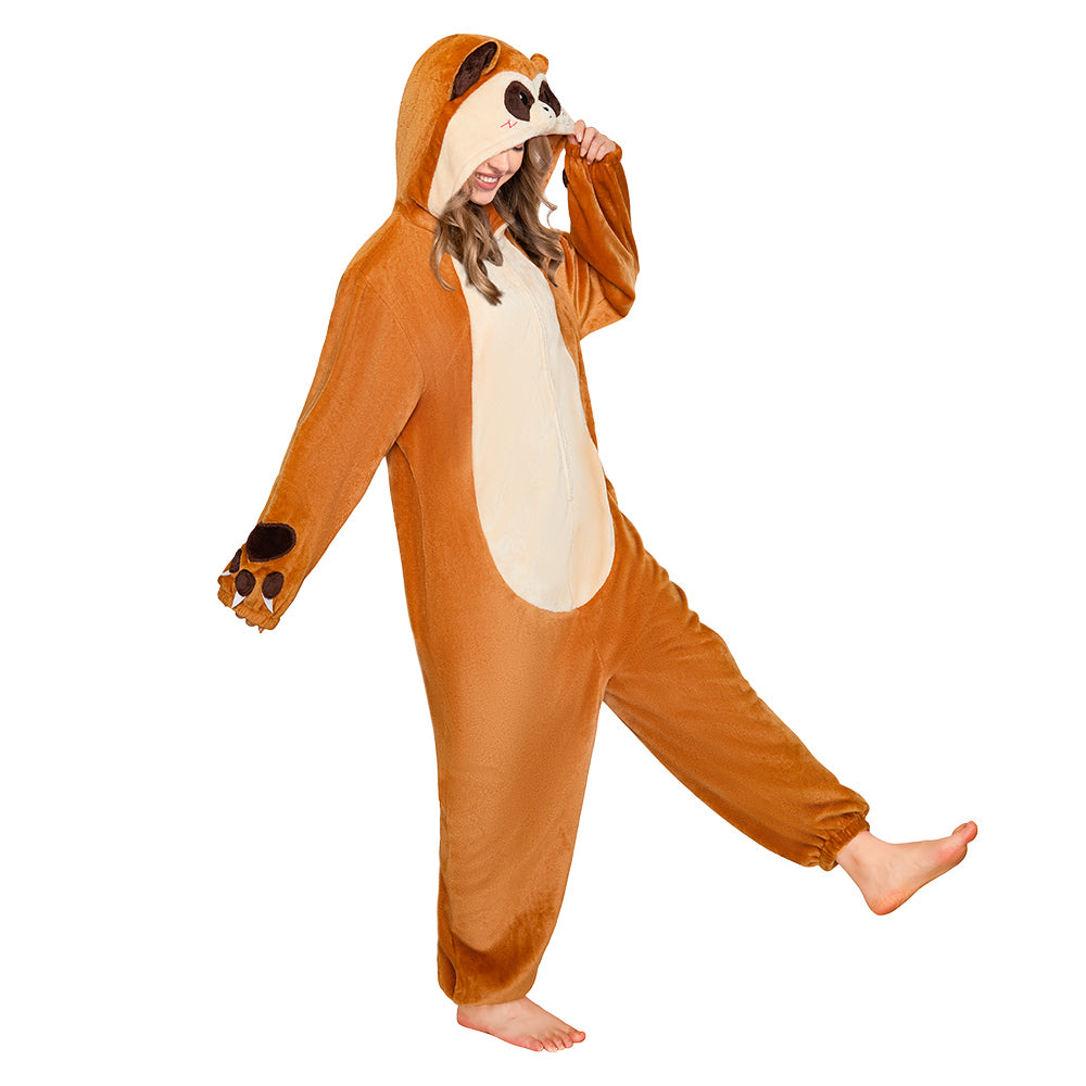  OLAOLA Meerkat Pajamas Animals Onesie Plush Warm Home One Piece For Adult Unisex Halloween Costume