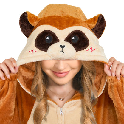  OLAOLA Meerkat Pajamas Animals Onesie Plush Warm Home One Piece For Adult Unisex Halloween Costume