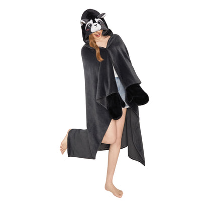   OLAOLA Raccoon Air Conditioning Blanket Animals Onesie Plush Warm Home One Piece For Adult Unisex