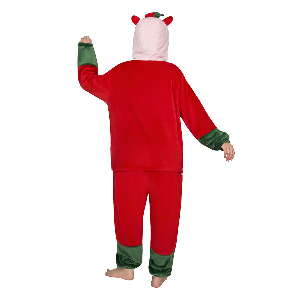   OLAOLA Strawberry Capybara Pajamas Animals Onesie Plush Warm Home One Piece For Adult Unisex Halloween Costume