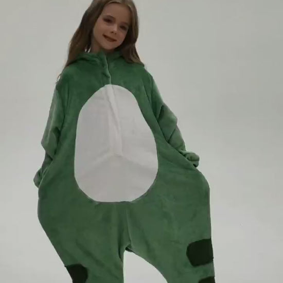 OLAOLA Kids Dinosaur Animal Onesie Plush Soft Flannel Warm Home Pajamas One-Piece Sleepwear