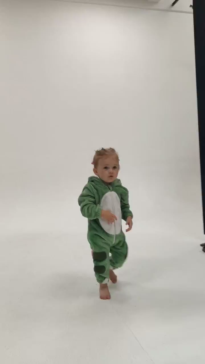 OLAOLA Baby's Dinosaur Animal Onesie Plush Soft Flannel Warm Home Pajamas One-Piece Sleepwear Toddler Romper video