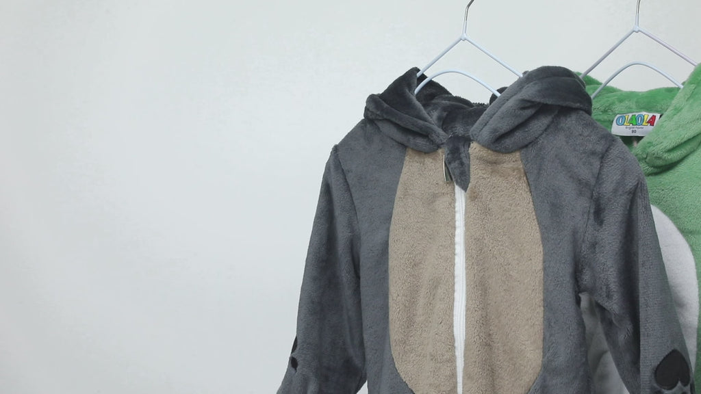 OLAOLA Baby Blue Dinosaur Pajamas Animal Onesie Toddler Romper Plush Dress Up Infant Outfits Halloween Suit