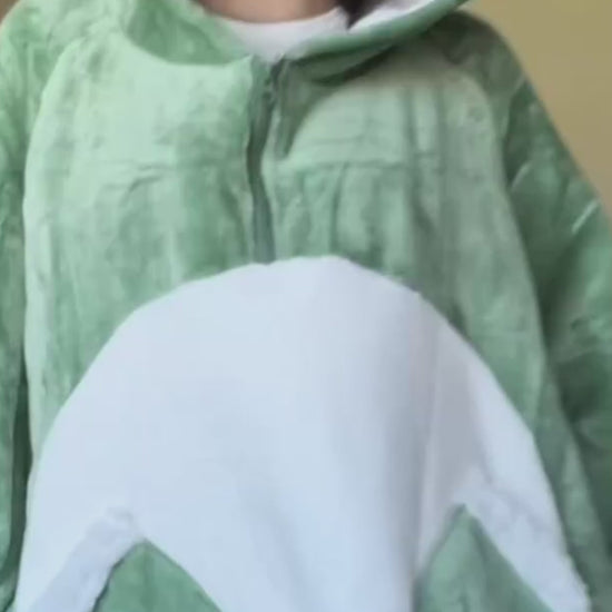 OLAOLA Dinosaur Wearable Blanket Hoodie Animals Onesie Oversized Soft Homewear With Giant Pocket For Adult