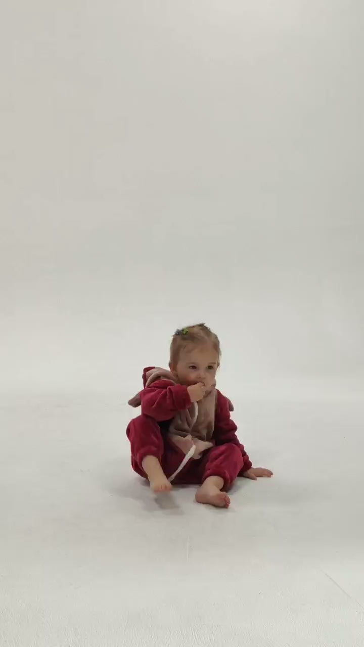 OLAOLA Baby Red Dragon Pajamas Animal Onesie Toddler Romper Plush Dress Up Infant Outfits Halloween Christmas Cosplay Costume