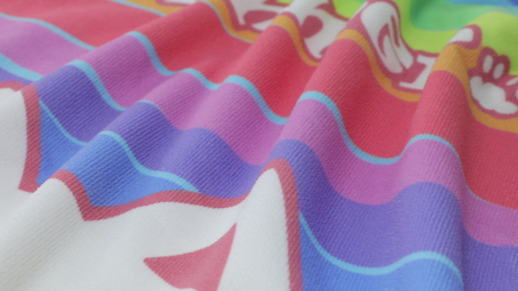 OLAOLA Kids Printed Rainbow Cat Beach Towels Blanket Plush Soft Absorbent Microfibre Outdoor Homewear Swim Robe