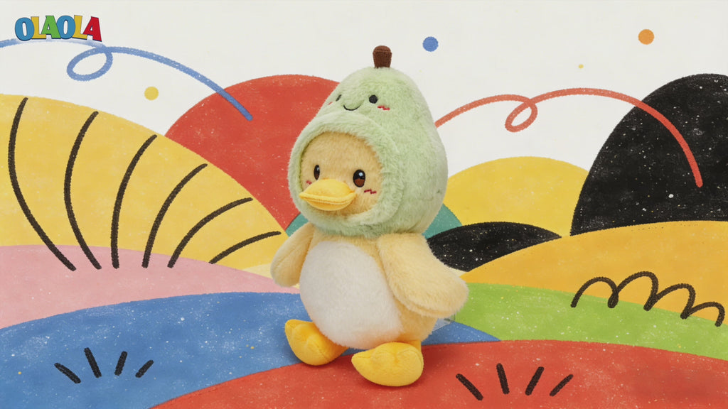 37CM OLAOLA Pear Duck Original Plush Toys Soft Stuffed Dolls Animals Plushies Birthday Gift