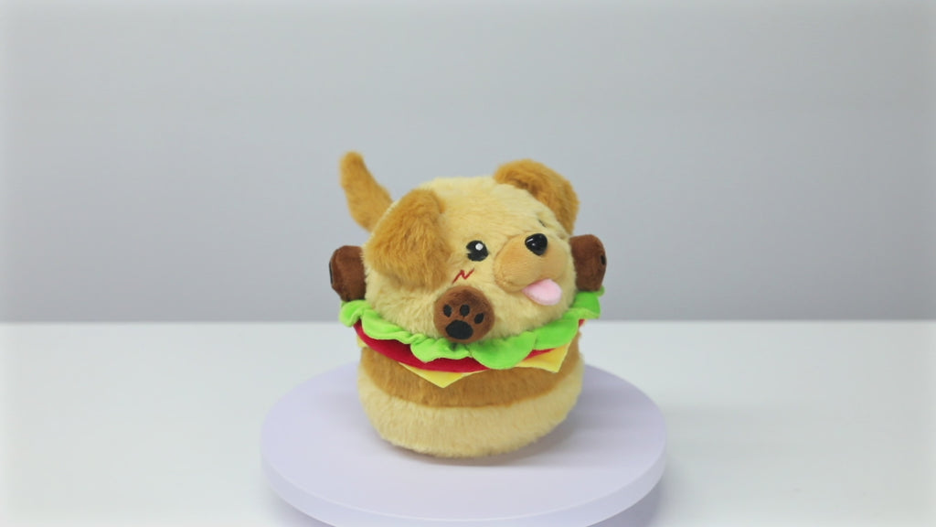 18CM OLAOLA Original Cute Hamburger Puppy Dog Dolls Soft Stuffed Dolls Animals Food Plush Toys Plushies Birthday Gift